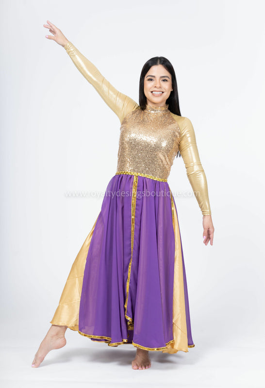 Princess Praise Dance Dress in Sequin and Chiffon | Available in Multiple Colors I Princess Collection