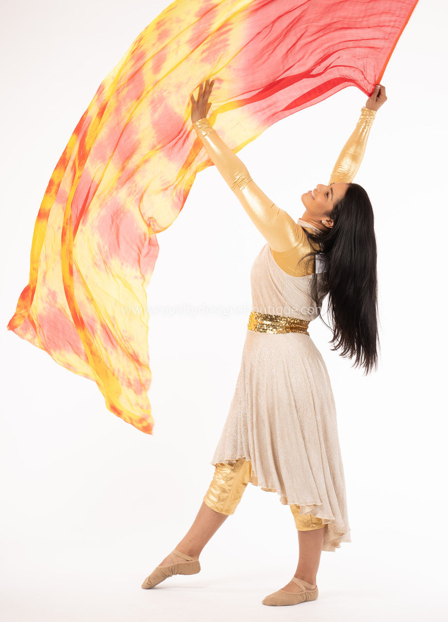 “Heart of David” Long Worship Flag on flex stick