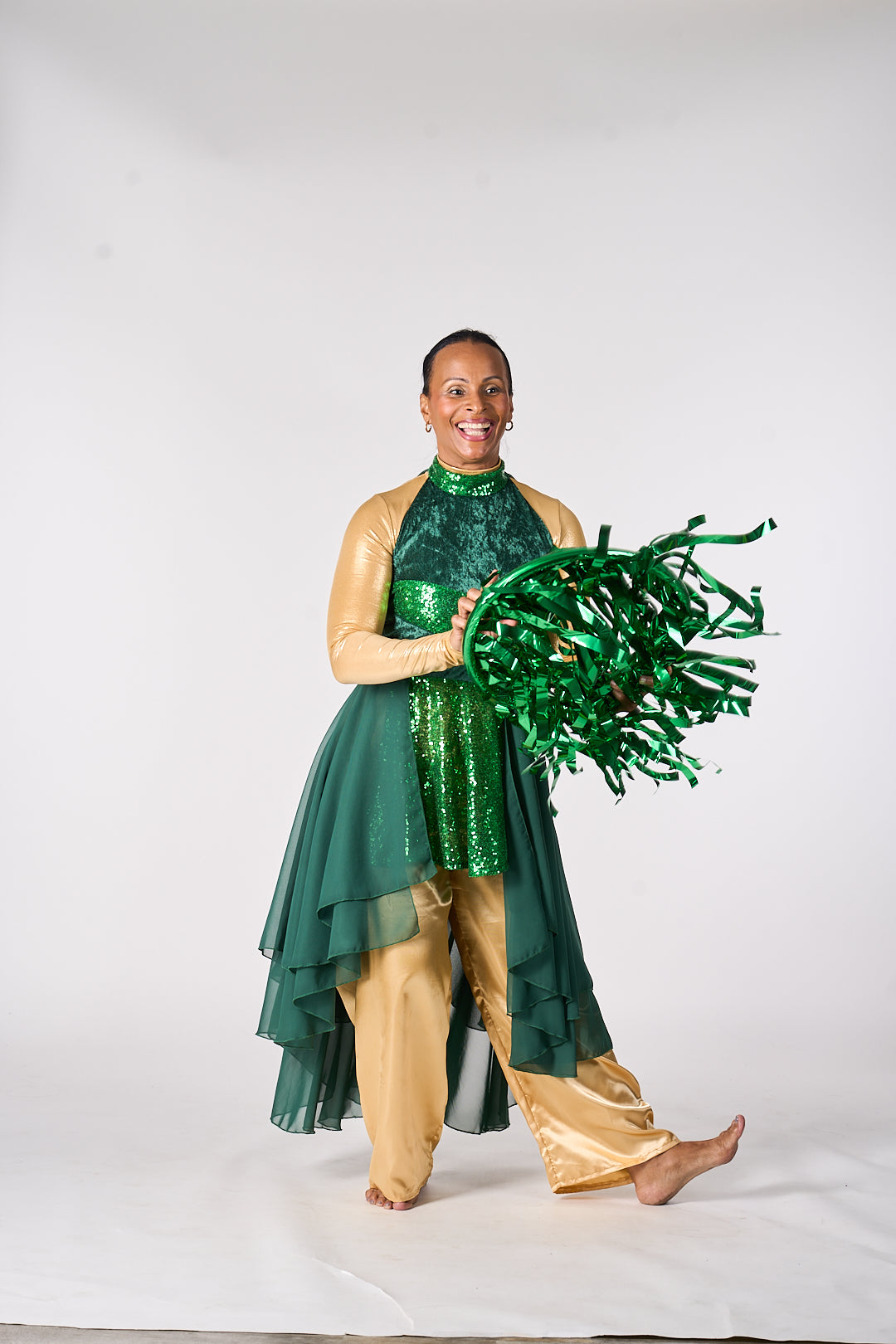 Green Velvet & Sequin Dance Tunic – Emmanuel Collection