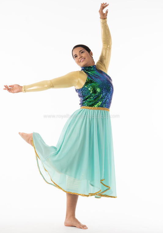 Teal and River Green Sequin Elegant Dress – RIVERS Collection