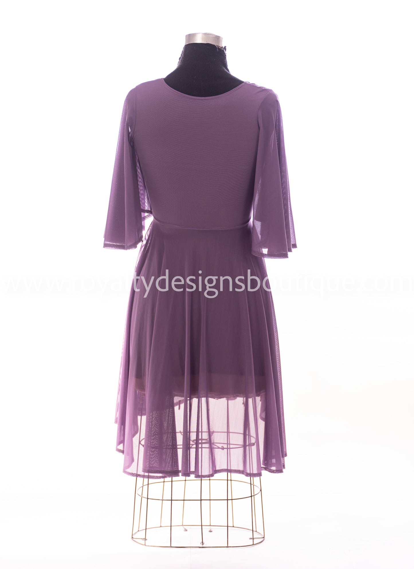 "Royal Flow" Lavender Mesh Praise Dance Overlay (Final Sale)